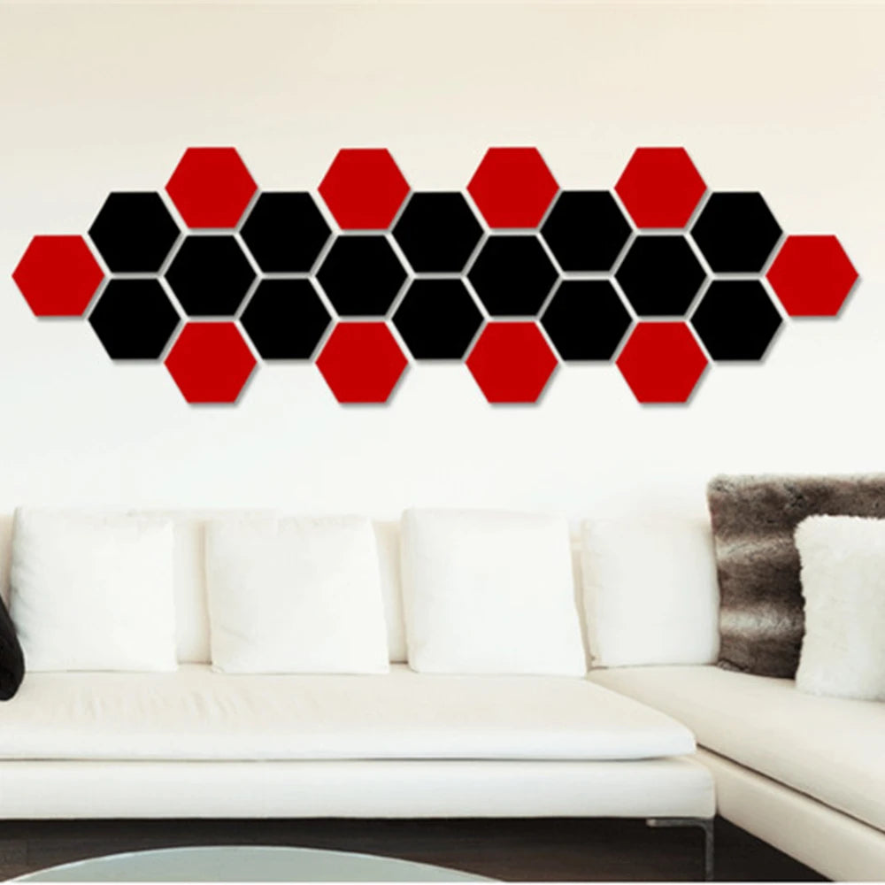 Hexagon 3D Mirror Wall Sticker