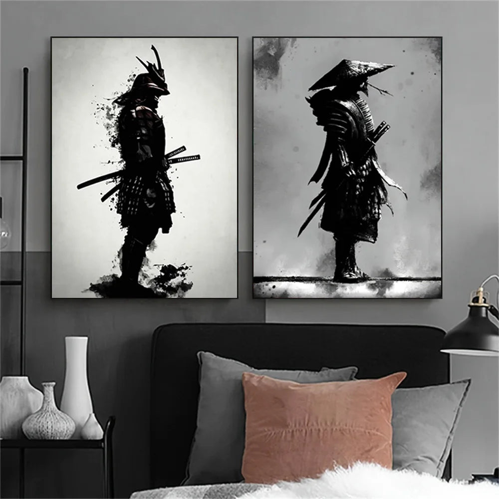 Classic Samurai Masked Rogue Ronin Miyamoto Wall Art Canvas