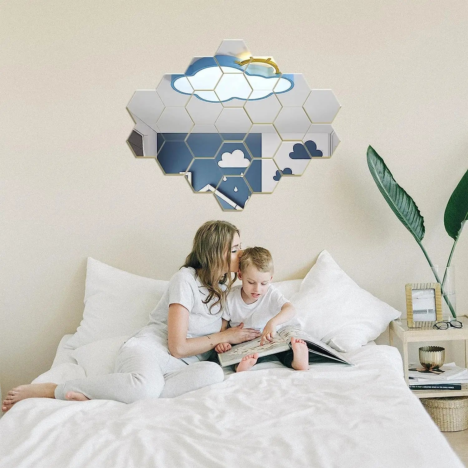 Hexagon 3D Mirror Wall Sticker