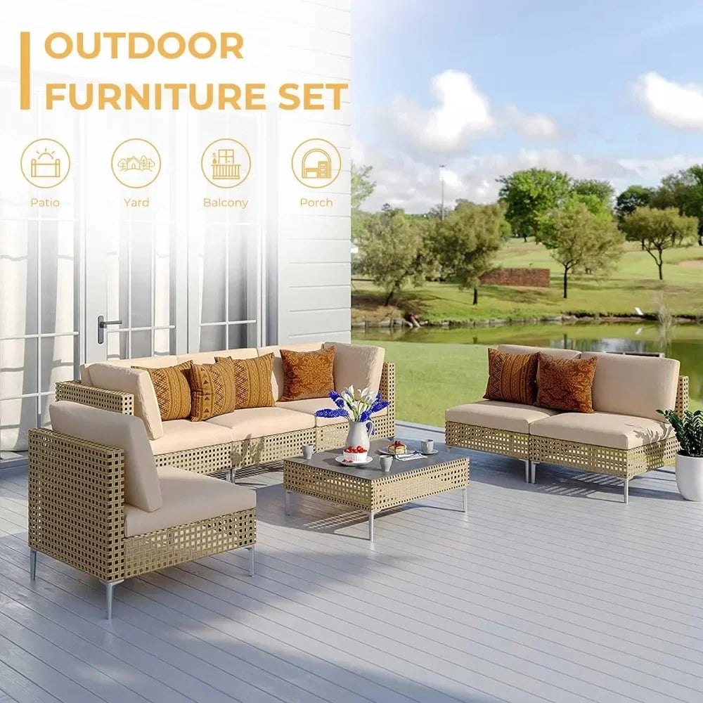 Garden Sofas Wicker Patio Furniture Set