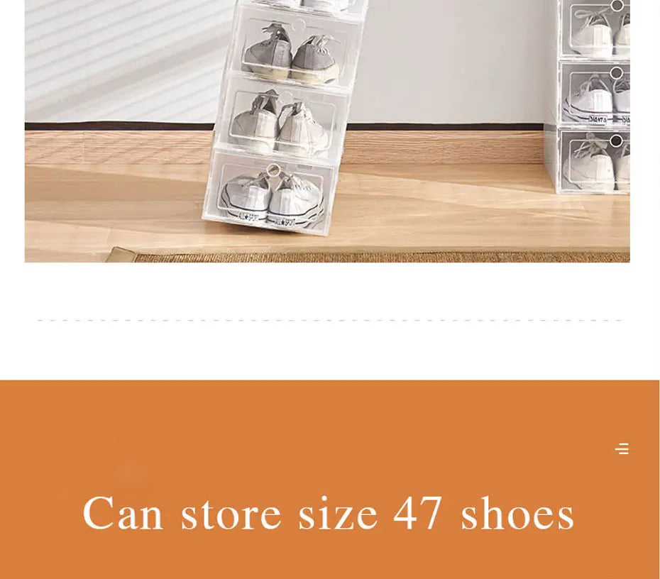 Plastic Shoes Case Thickened Transparent Drawer Case