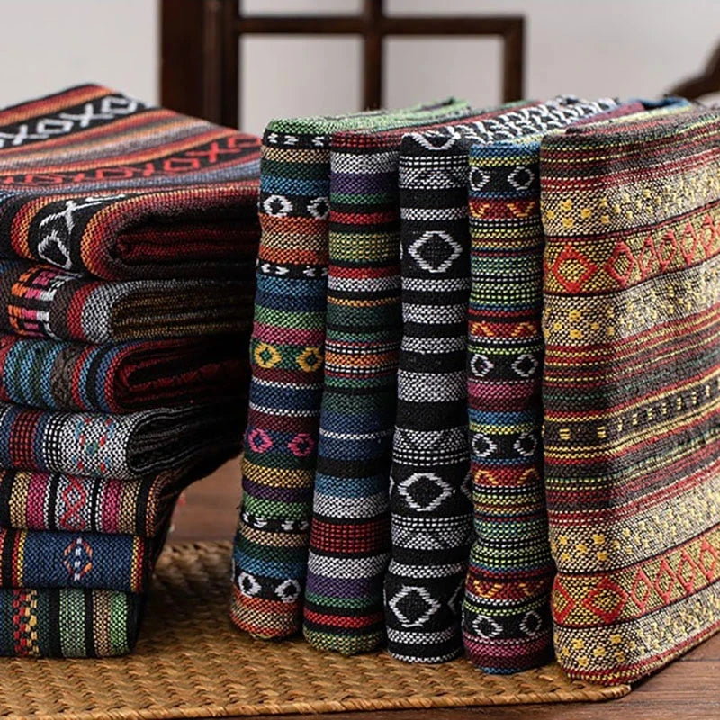 Ethnic Style Cotton Linen Fabric Textile