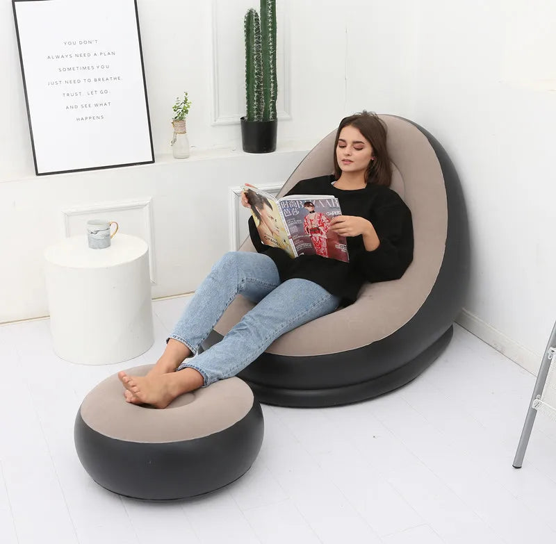 Lazy BeanBag Sofas Cover Chair No Filler Lounger Seat Bean Bag Pouf Puff Couch Tatami Living Room High Quality Inflatable Bed