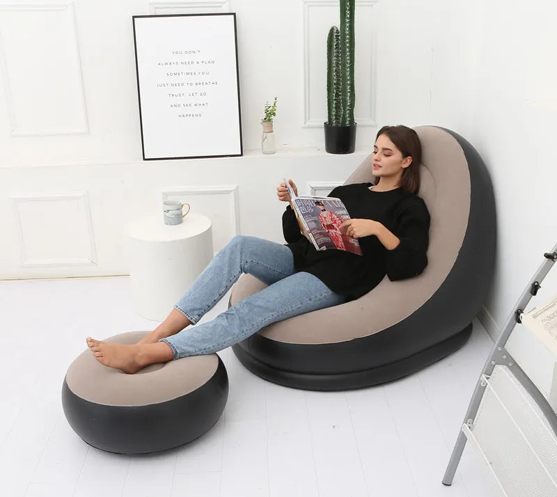 Lazy BeanBag Sofas Cover Chair No Filler Lounger Seat Bean Bag Pouf Puff Couch Tatami Living Room High Quality Inflatable Bed