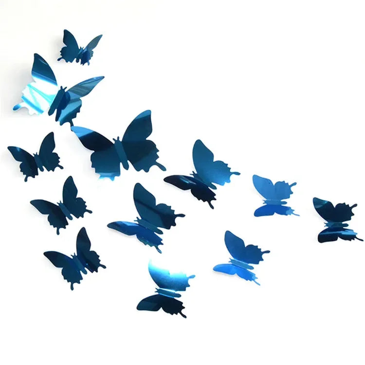 3D Butterfly Mirror Wall Stickers