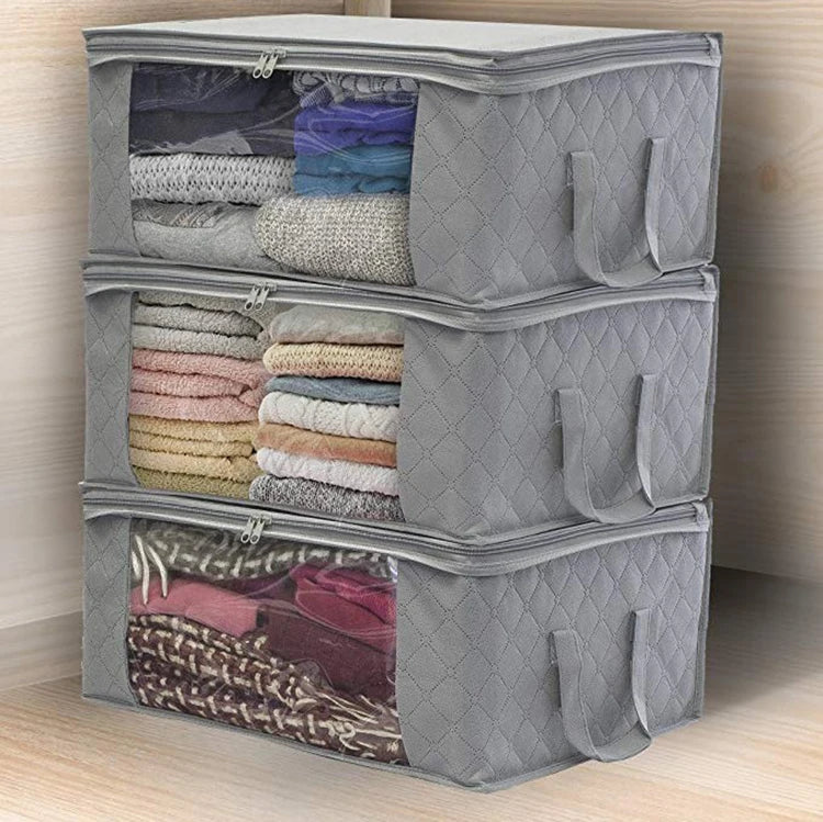 Folding Non Woven Fabric Quilts Clothes Organizer Case