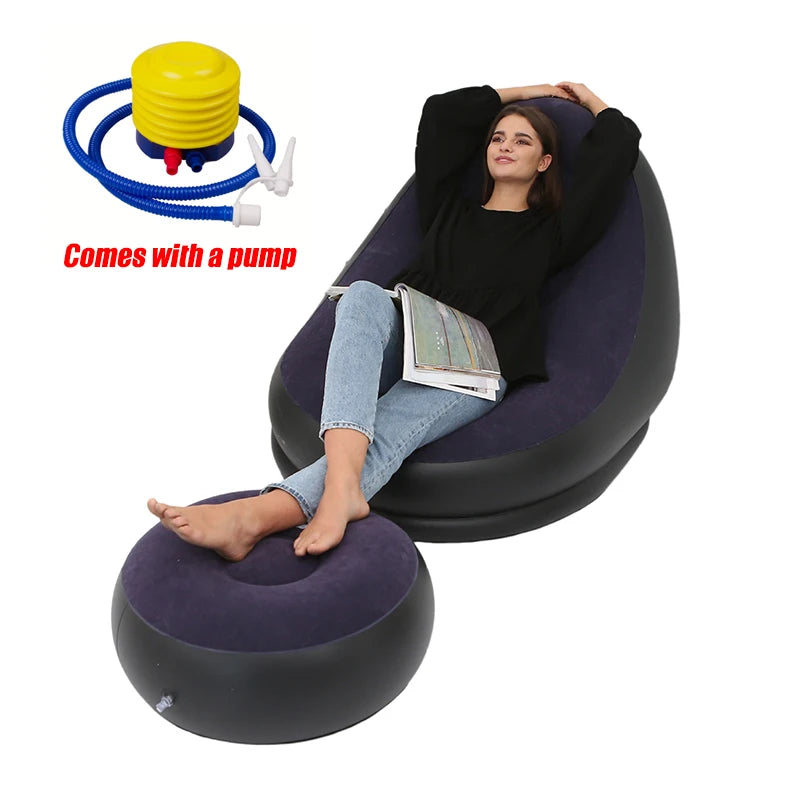 Lazy BeanBag Sofas Cover Chair No Filler Lounger Seat Bean Bag Pouf Puff Couch Tatami Living Room High Quality Inflatable Bed