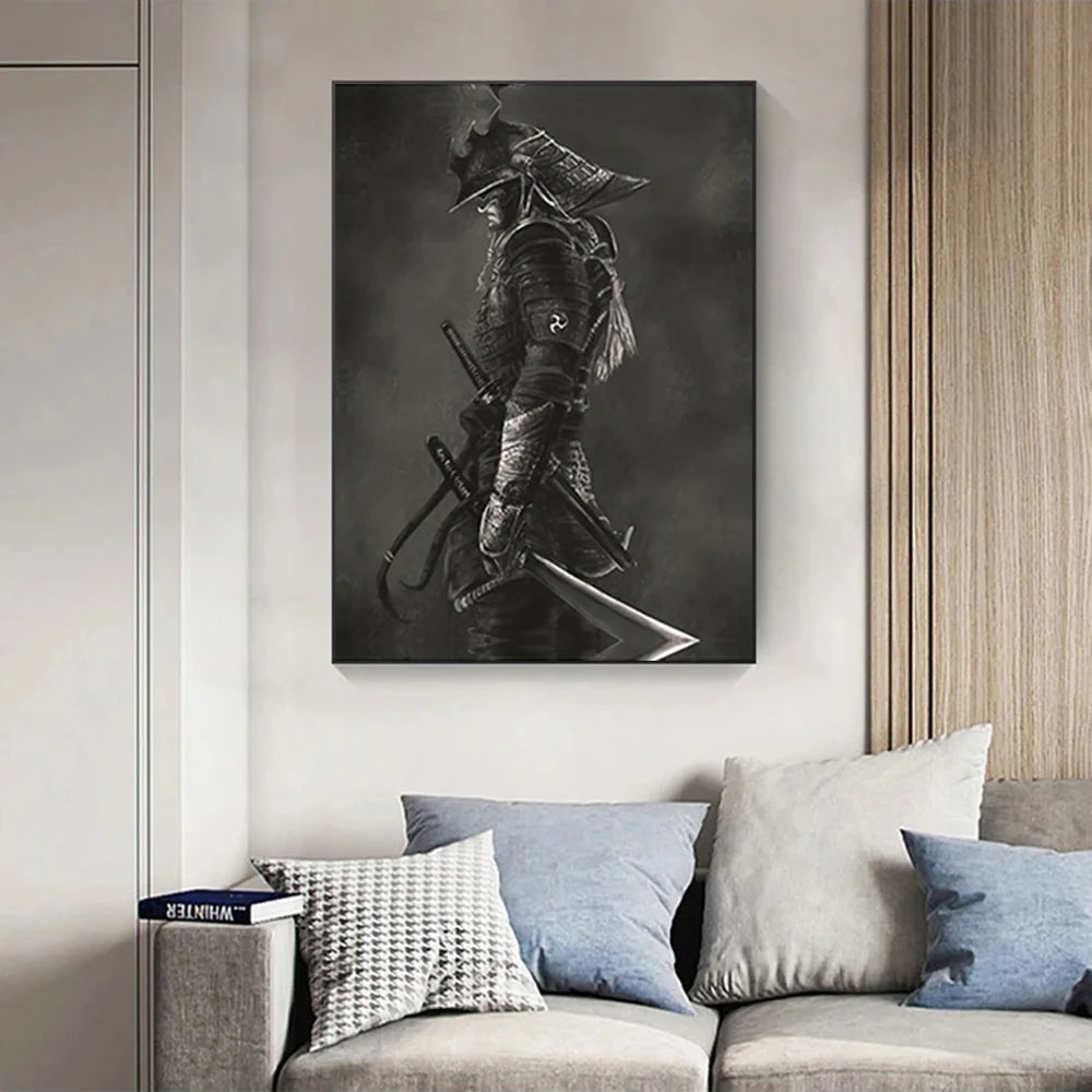 Classic Samurai Masked Rogue Ronin Miyamoto Wall Art Canvas