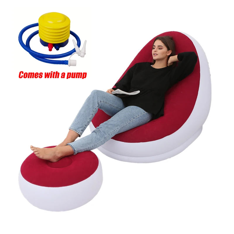 Lazy BeanBag Sofas Cover Chair No Filler Lounger Seat Bean Bag Pouf Puff Couch Tatami Living Room High Quality Inflatable Bed