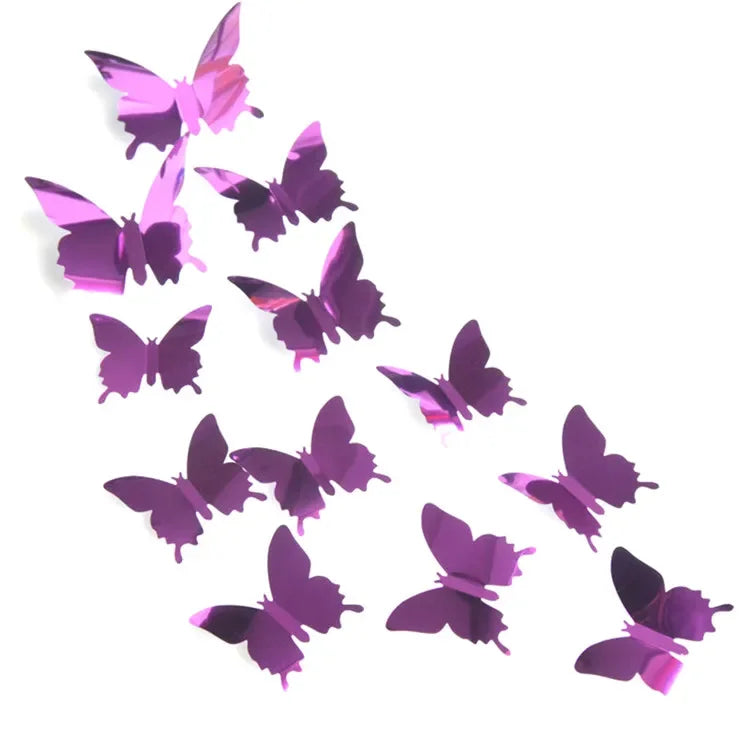 3D Butterfly Mirror Wall Stickers