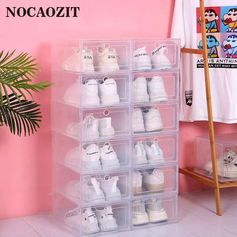 Plastic Shoes Case Thickened Transparent Drawer Case