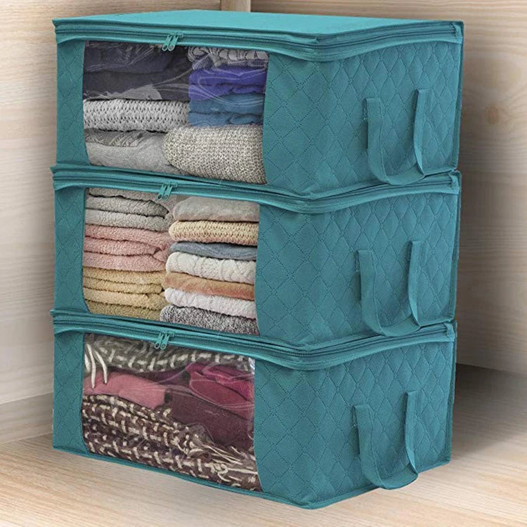 Folding Non Woven Fabric Quilts Clothes Organizer Case