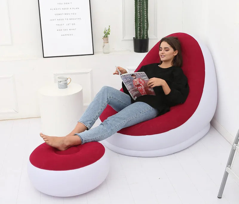 Lazy BeanBag Sofas Cover Chair No Filler Lounger Seat Bean Bag Pouf Puff Couch Tatami Living Room High Quality Inflatable Bed