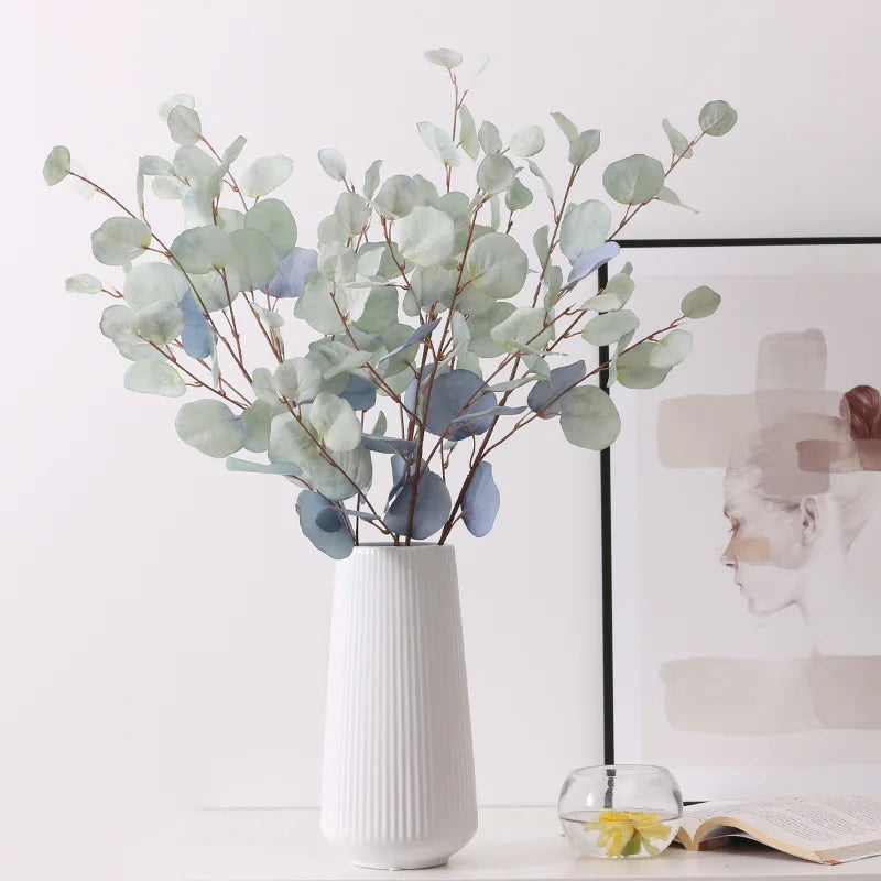 Autumn Artificial Plant Faux Eucalyptus Leaves