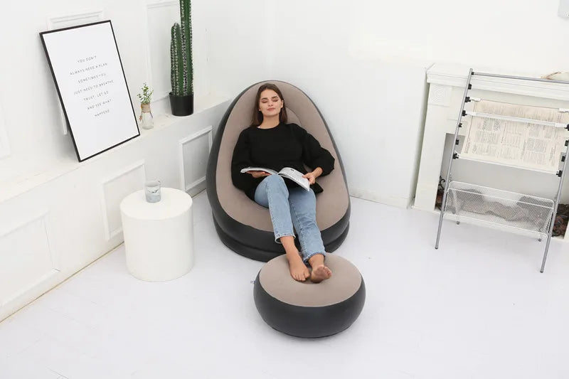 Lazy BeanBag Sofas Cover Chair No Filler Lounger Seat Bean Bag Pouf Puff Couch Tatami Living Room High Quality Inflatable Bed