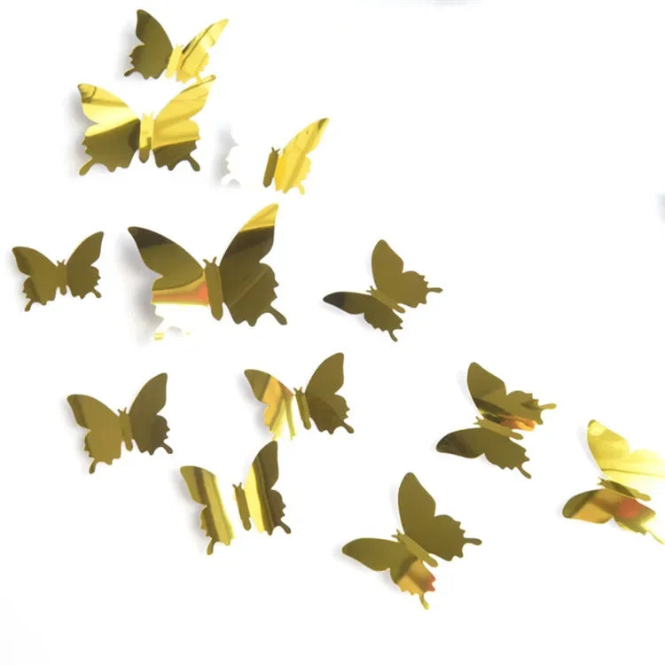 3D Butterfly Mirror Wall Stickers