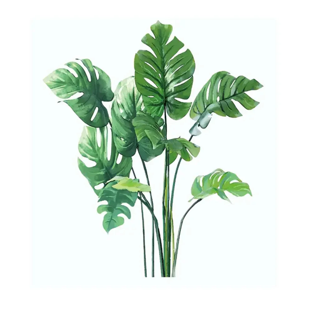 Large Plant Leaves Wall Stickers Home Decoration