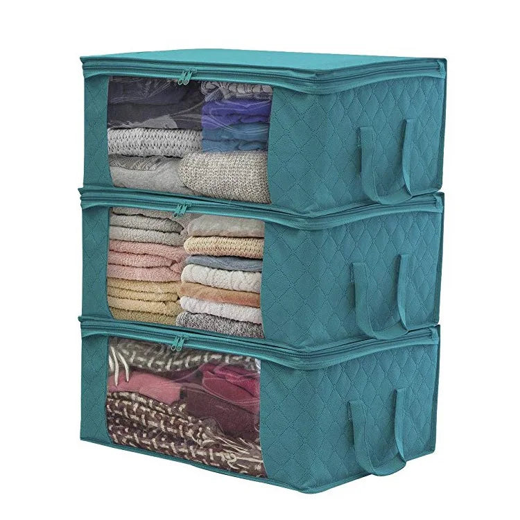 Folding Non Woven Fabric Quilts Clothes Organizer Case