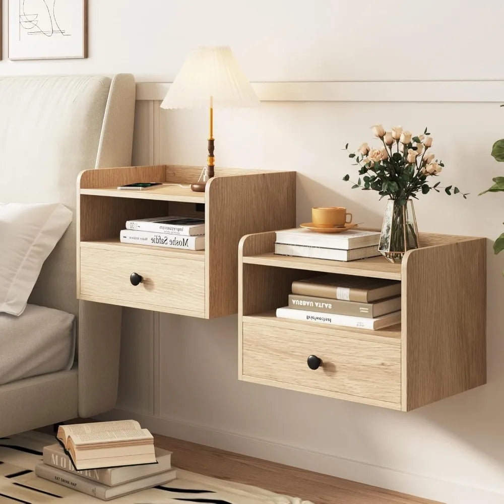 Wall-Mounted Bedside End Table