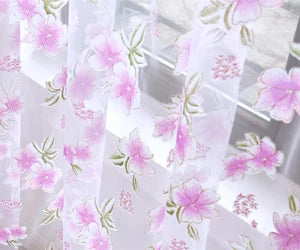 Flower Pattern Window floral sheer Curtain