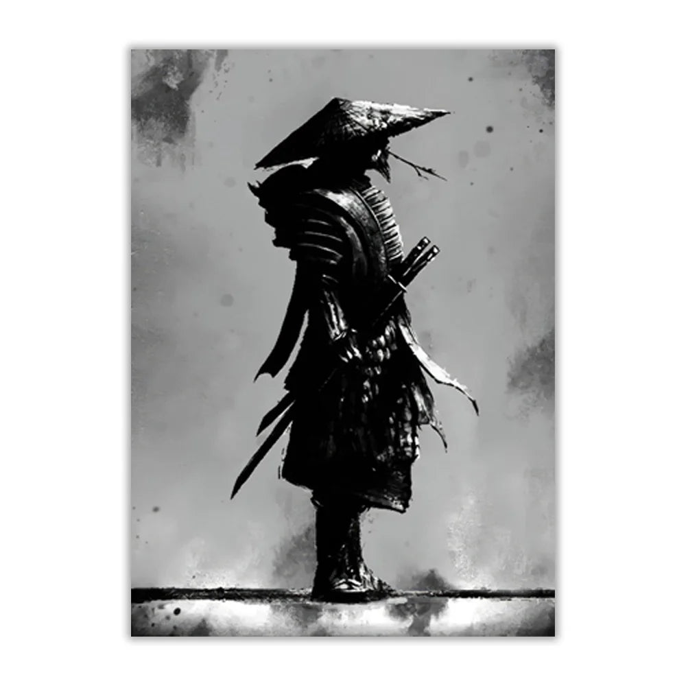 Classic Samurai Masked Rogue Ronin Miyamoto Wall Art Canvas