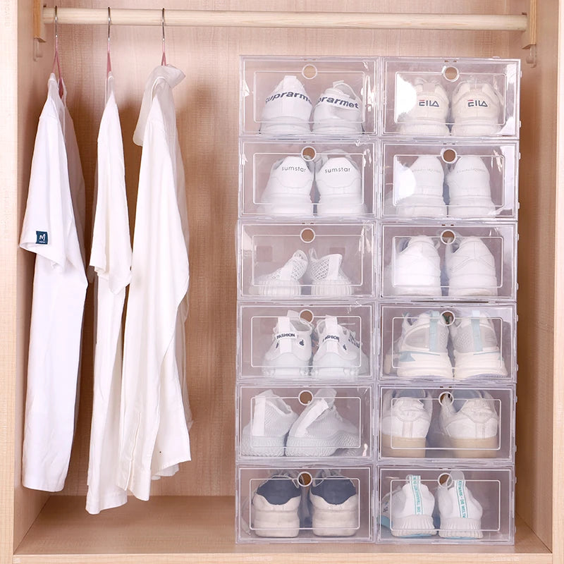 Plastic Shoes Case Thickened Transparent Drawer Case