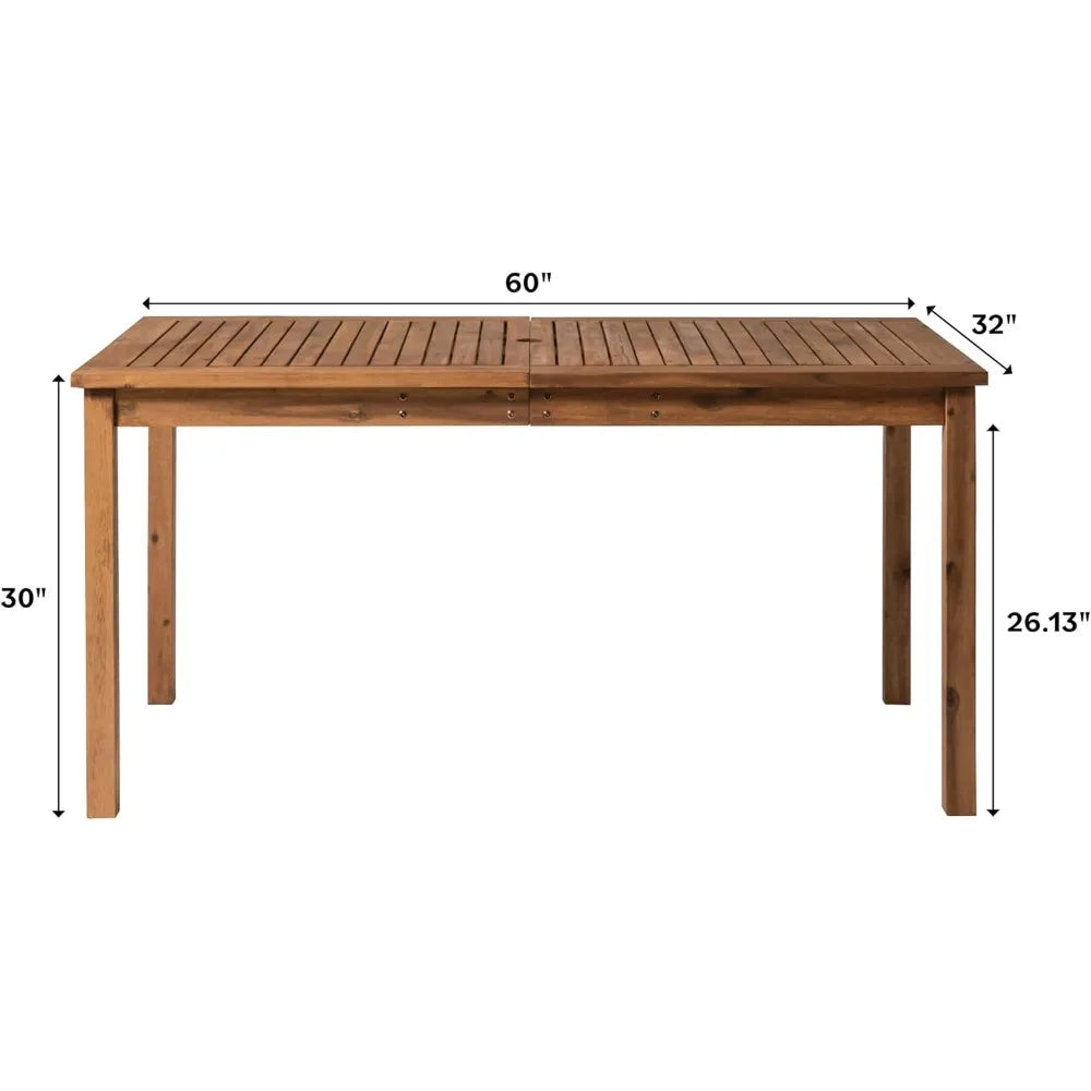 Furniture Dominica Contemporary Slatted Outdoor Dining Table