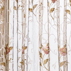 Flower Pattern Window floral sheer Curtain