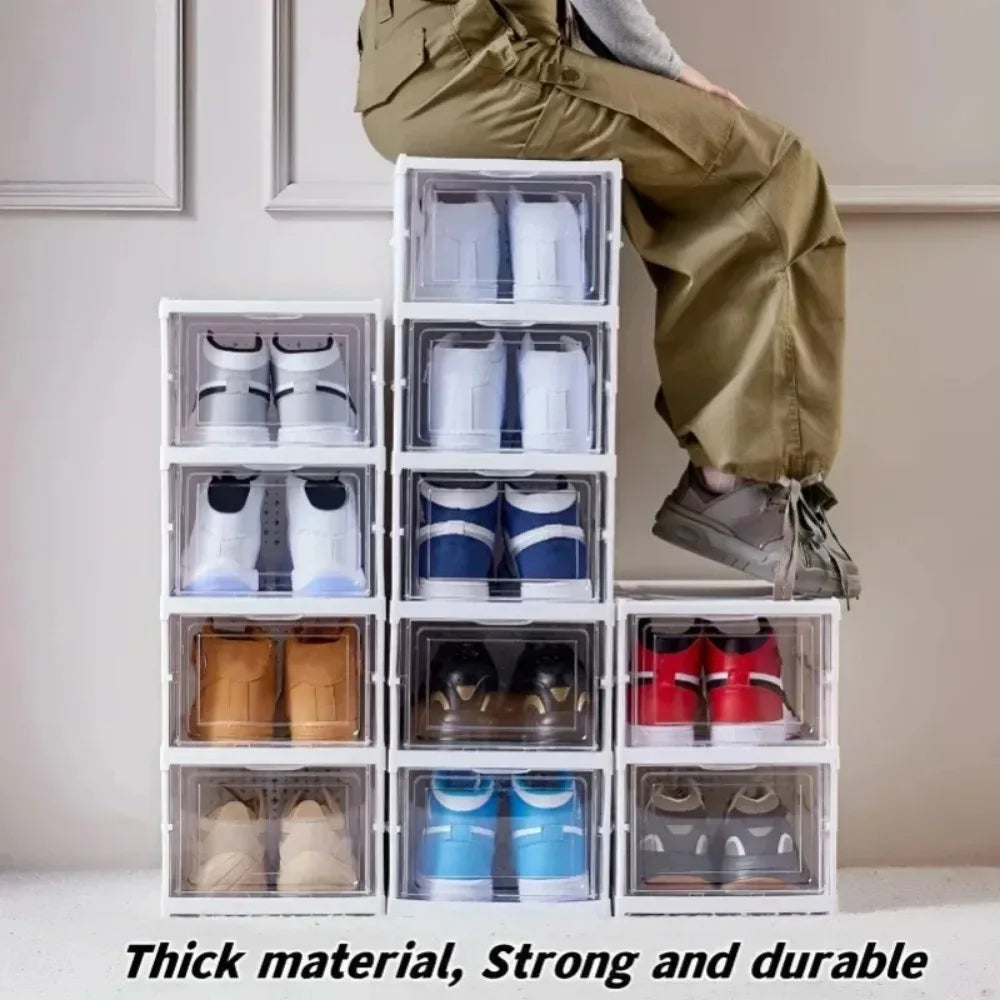 Collapsible Shoe Box Dustproof Organizer