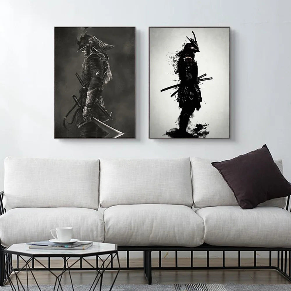 Classic Samurai Masked Rogue Ronin Miyamoto Wall Art Canvas