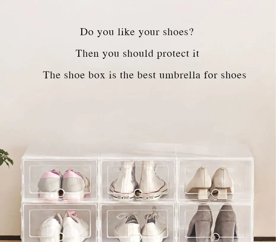 Plastic Shoes Case Thickened Transparent Drawer Case