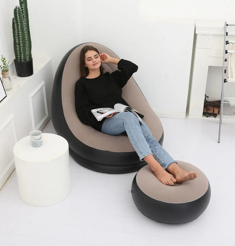 Lazy BeanBag Sofas Cover Chair No Filler Lounger Seat Bean Bag Pouf Puff Couch Tatami Living Room High Quality Inflatable Bed