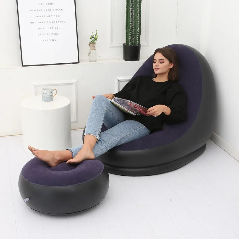 Lazy BeanBag Sofas Cover Chair No Filler Lounger Seat Bean Bag Pouf Puff Couch Tatami Living Room High Quality Inflatable Bed