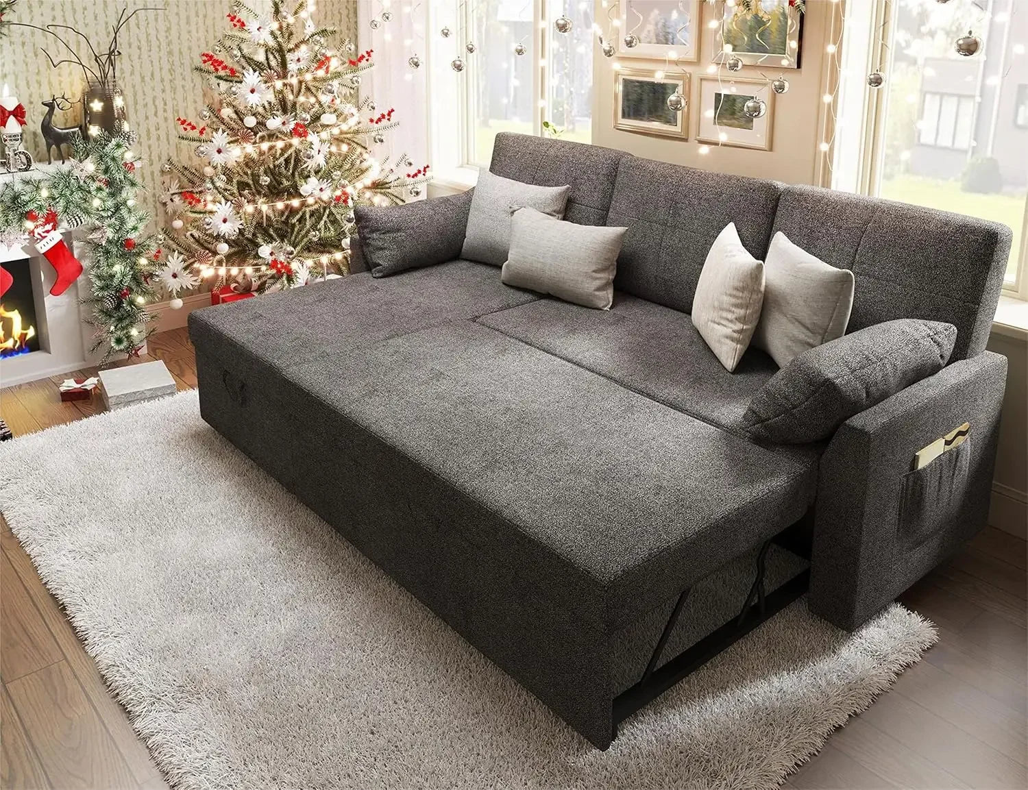 Pull Out Modular  Convertible Sofa Bed Living Room Furniture