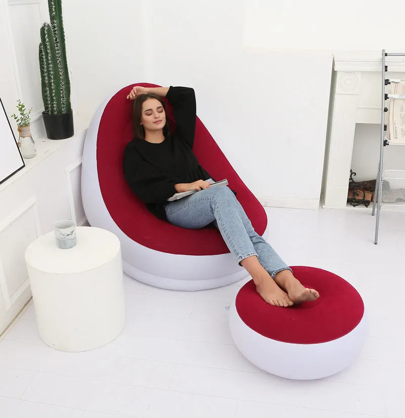 Lazy BeanBag Sofas Cover Chair No Filler Lounger Seat Bean Bag Pouf Puff Couch Tatami Living Room High Quality Inflatable Bed