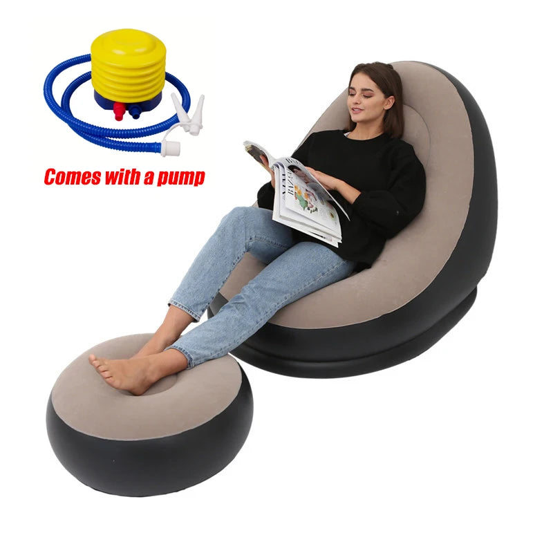 Lazy BeanBag Sofas Cover Chair No Filler Lounger Seat Bean Bag Pouf Puff Couch Tatami Living Room High Quality Inflatable Bed