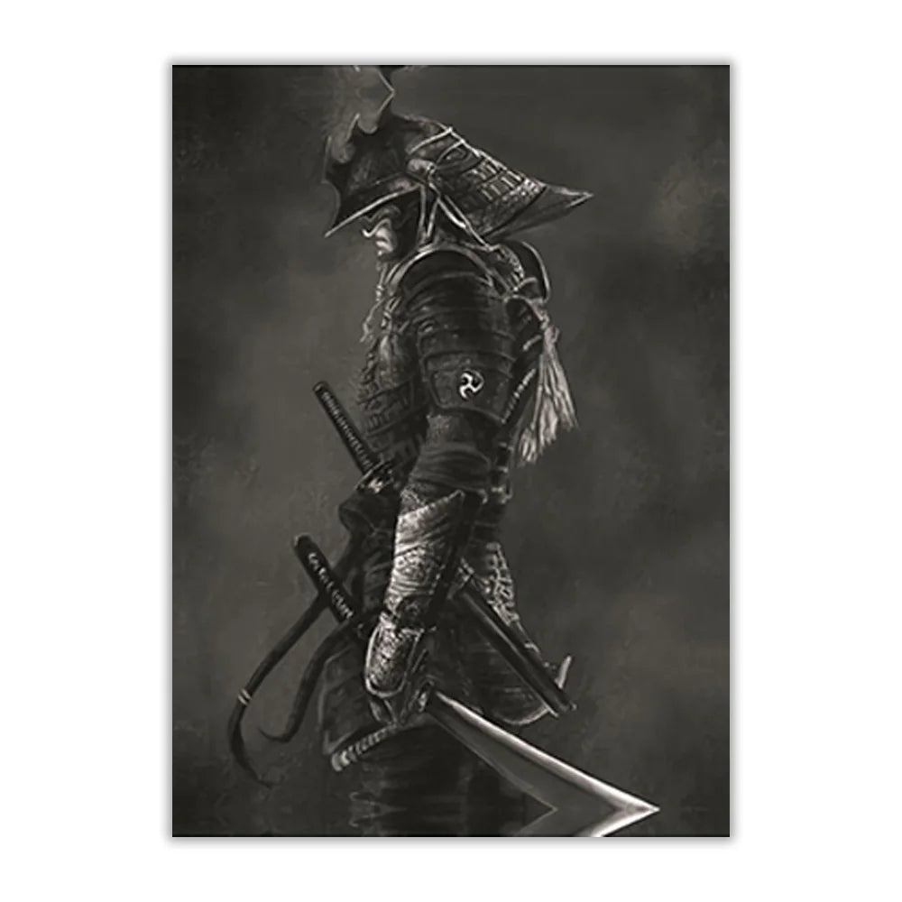 Classic Samurai Masked Rogue Ronin Miyamoto Wall Art Canvas