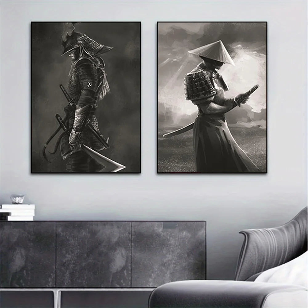 Classic Samurai Masked Rogue Ronin Miyamoto Wall Art Canvas