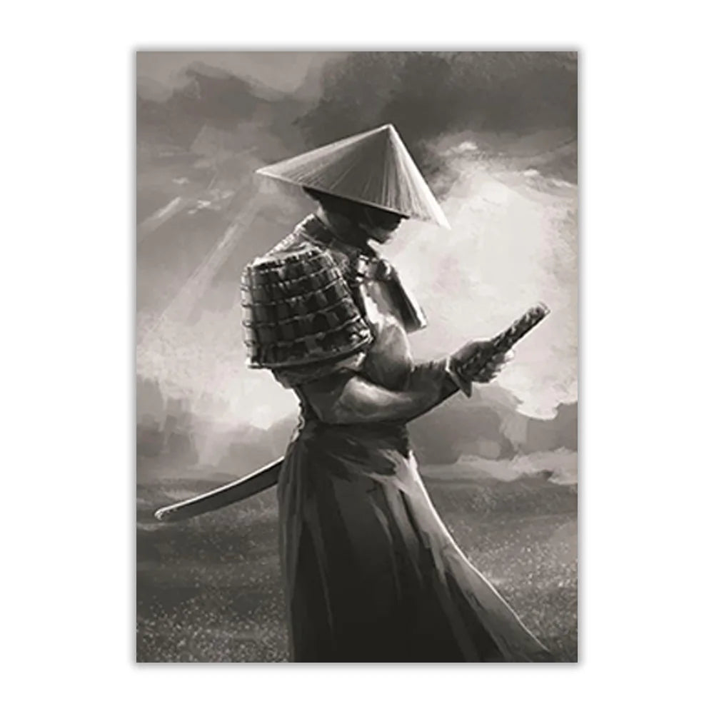 Classic Samurai Masked Rogue Ronin Miyamoto Wall Art Canvas