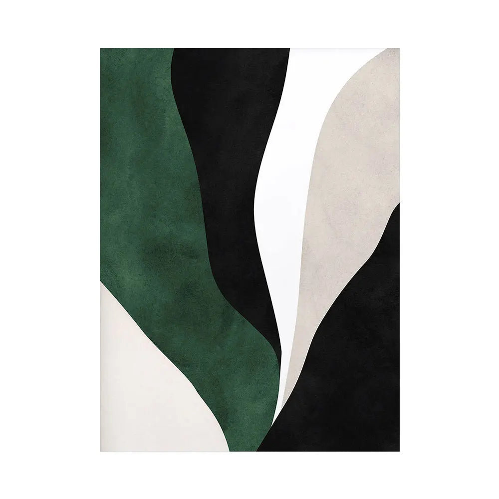 Abstract Print Emerald Jewel Green Canvas Set