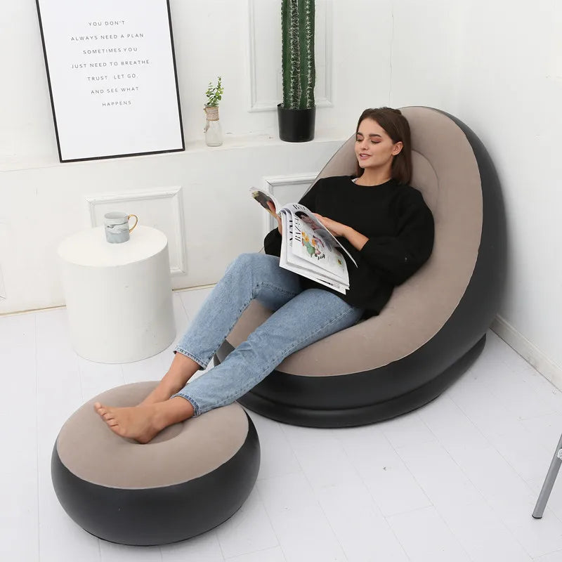 Lazy BeanBag Sofas Cover Chair No Filler Lounger Seat Bean Bag Pouf Puff Couch Tatami Living Room High Quality Inflatable Bed