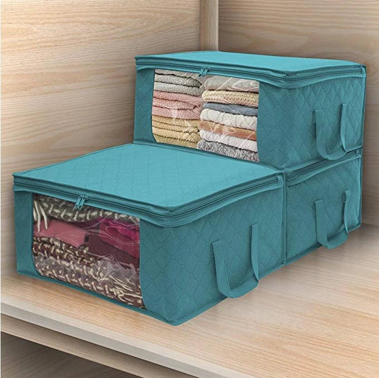 Folding Non Woven Fabric Quilts Clothes Organizer Case