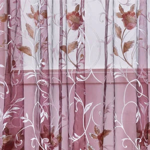 Flower Pattern Window floral sheer Curtain