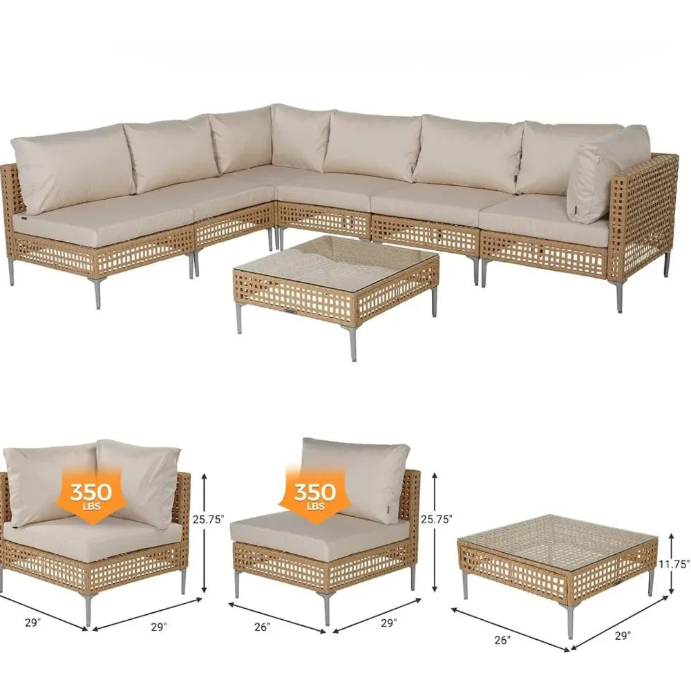 Garden Sofas Wicker Patio Furniture Set